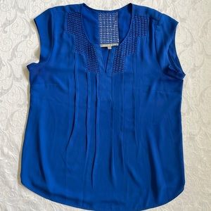 Blue Daniel Rain crochet detail top